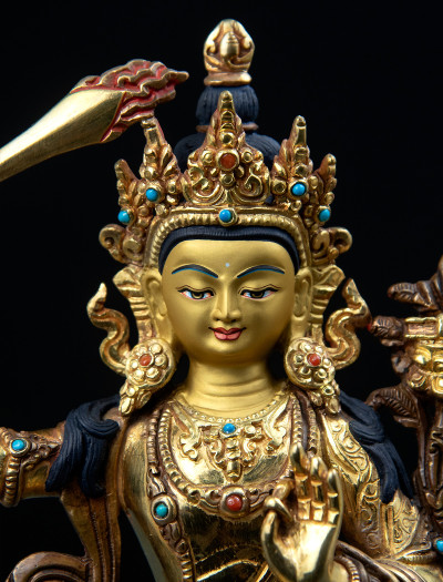 Manjushri- 8 inch 24k Part-gold 