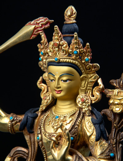 Manjushri- 8 inch 24k Part-gold 