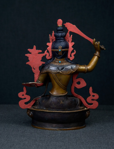 Manjushri- 8 inch Copper two-toned oxidized