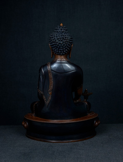 Medicine Buddha- 12 inch Copper two-toned antique antique (2.1)