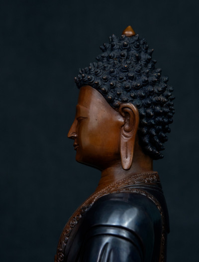 Medicine Buddha- 12 inch Copper two-toned antique antique (2.1)