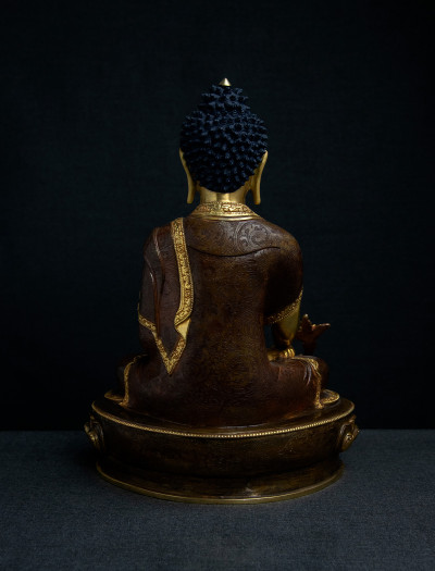 Medicine Buddha- 13 inch 24k Part-gold antique