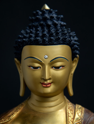 Medicine Buddha- 13 inch 24k Part-gold antique