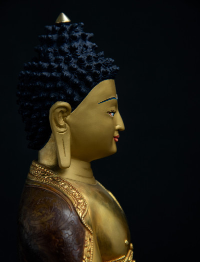 Medicine Buddha- 13 inch 24k Part-gold antique