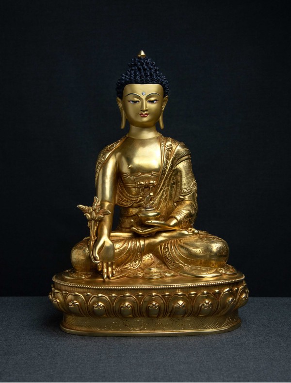 Medicine Buddha- 13 inch 24k Full-gold antique