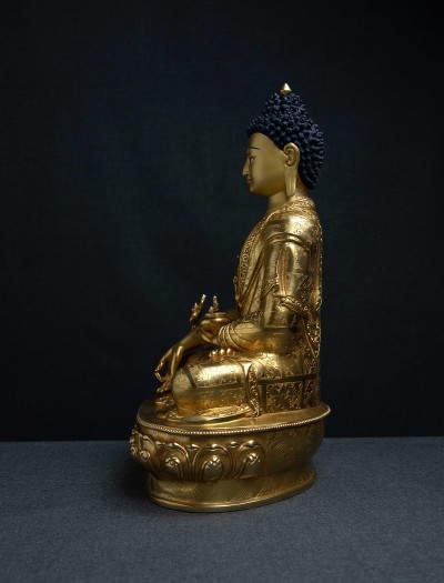 Medicine Buddha- 13 inch 24k Full-gold antique