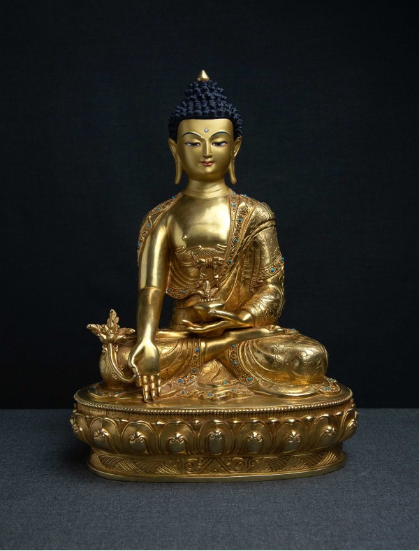 Medicine Buddha- 13 inch 24k Full-gold antique