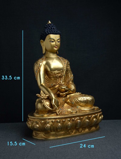 Medicine Buddha- 13 inch 24k Full-gold antique