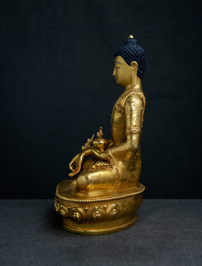 Medicine Buddha- 11 inch 24k Full-gold antique (3.1)