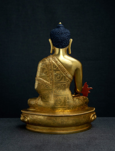Medicine Buddha- 11 inch 24k Full-gold antique (3.1)