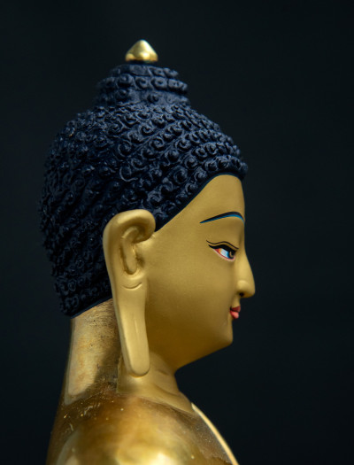 Medicine Buddha- 11 inch 24k Full-gold antique (3.1)