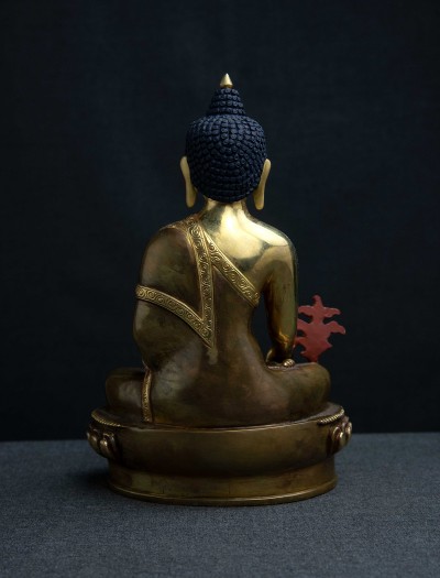 Medicine Buddha- 8 inch Part-gold finishing
