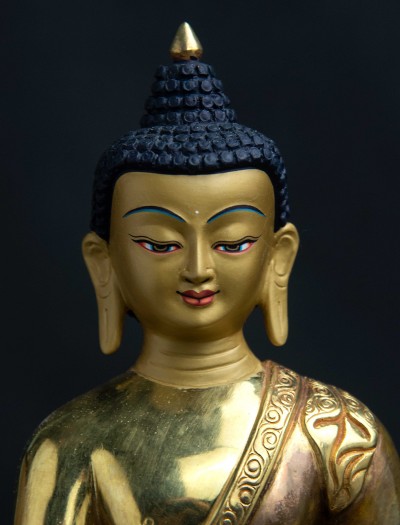 Medicine Buddha- 8 inch Part-gold finishing