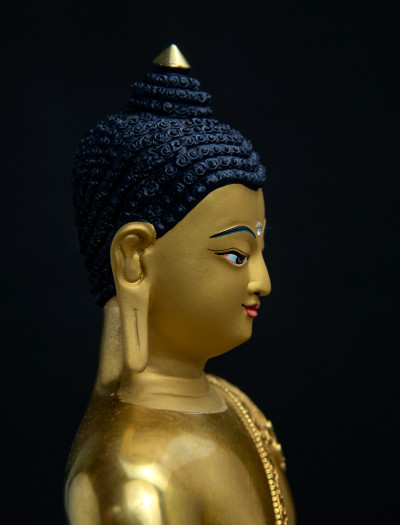 Medicine Buddha- 12 inch Double-lotus- 24k Full-gold antique (2.2)