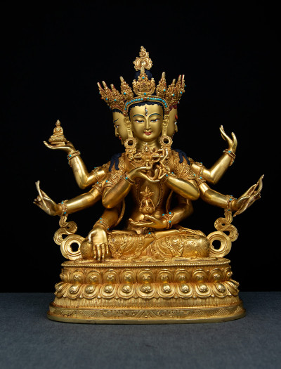 Namgyalma- 12 inch 24k Full-gold antique (Double-lotus)