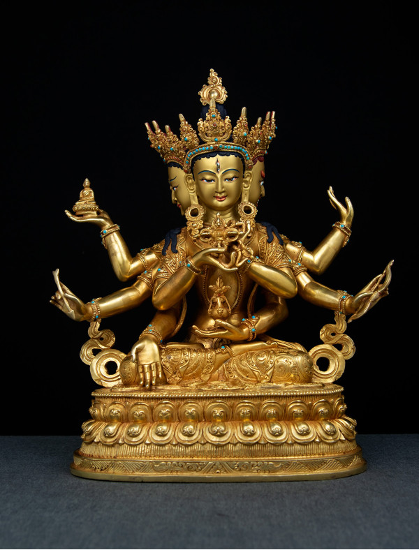 Namgyalma- 12 inch 24k Full-gold antique (Double-lotus)