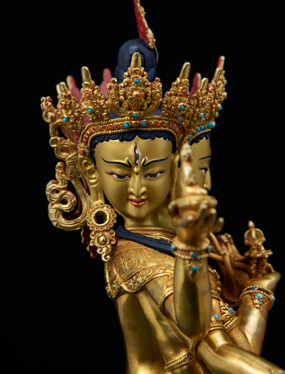 Namgyalma- 12 inch 24k Full-gold antique (Double-lotus)
