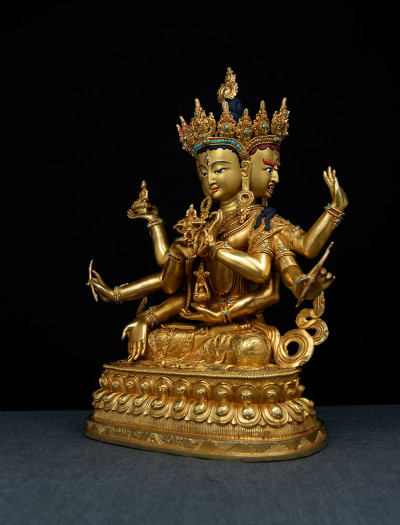 Namgyalma- 12 inch 24k Full-gold antique (Double-lotus)