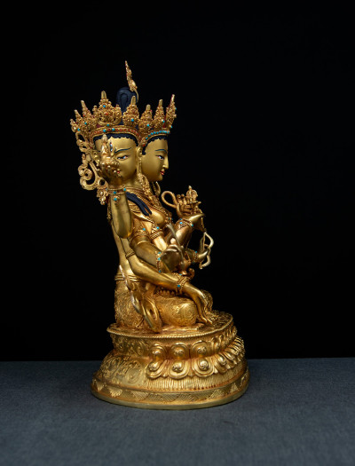 Namgyalma- 12 inch 24k Full-gold antique (Double-lotus)