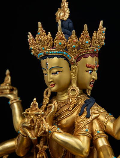 Namgyalma- 12 inch 24k Full-gold antique (Double-lotus)
