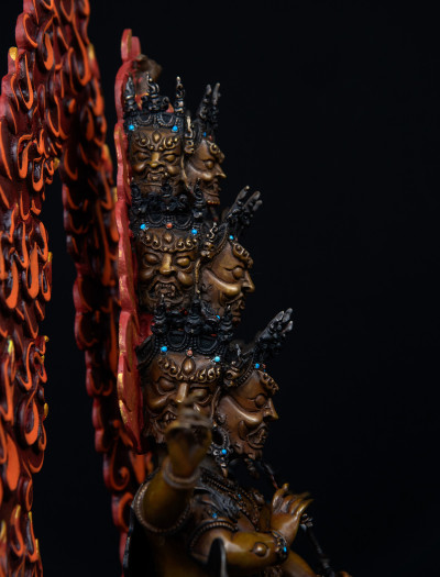 Rahula- 12 inches Copper Two-toned antique