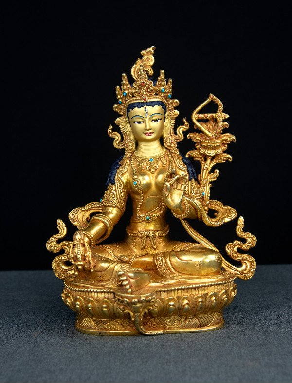 Red Tara- 8 inch 24k Full-gold antique