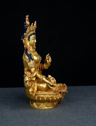 Red Tara- 8 inch 24k Full-gold antique