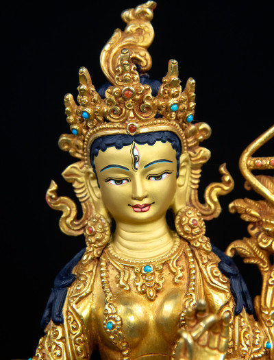 Red Tara- 8 inch 24k Full-gold antique