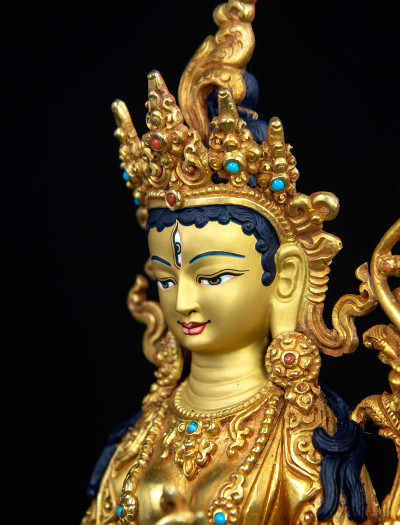 Red Tara- 8 inch 24k Full-gold antique