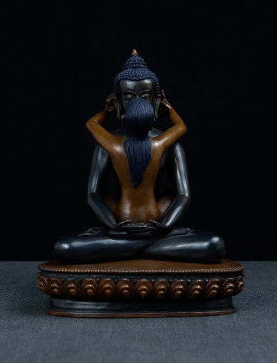 Samantabhadra- 8 inch Copper two-toned antique 