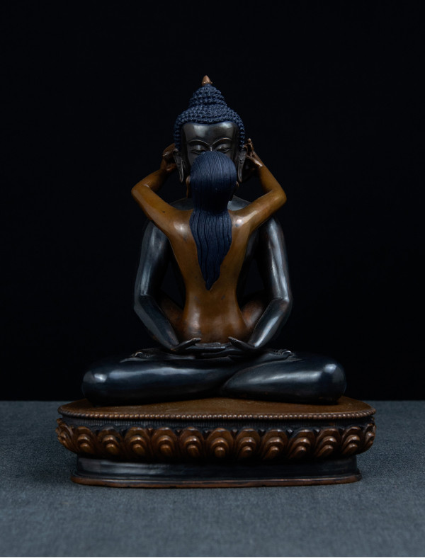 Samantabhadra- 8 inch Copper two-toned antique 