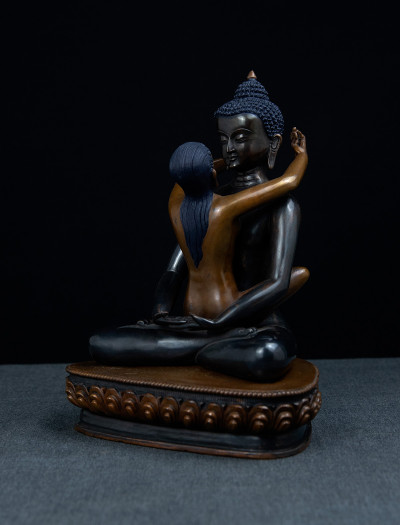 Samantabhadra- 8 inch Copper two-toned antique 