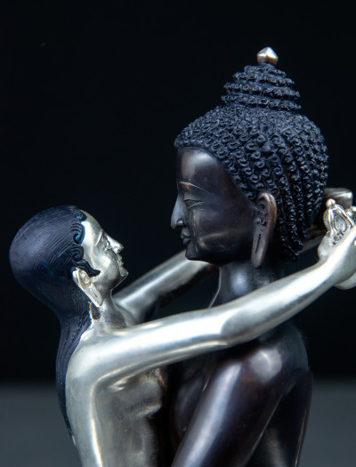 Samantabhadra- 8 inch Part-silver antique 