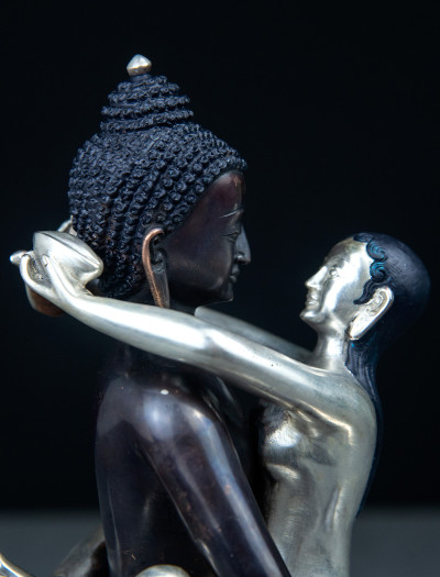 Samantabhadra- 8 inch Part-silver antique 