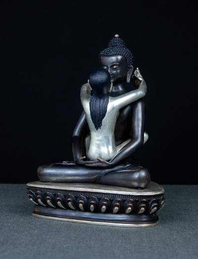 Samantabhadra- 8 inch Part-silver antique 