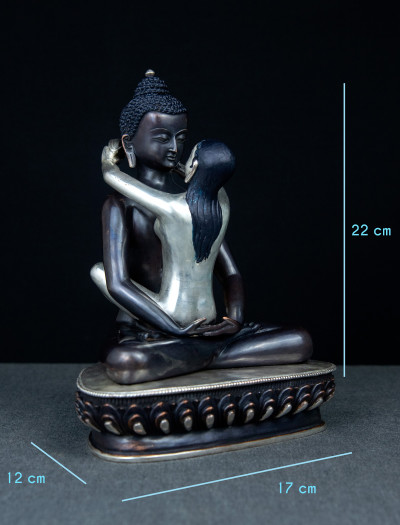 Samantabhadra- 8 inch Part-silver antique 