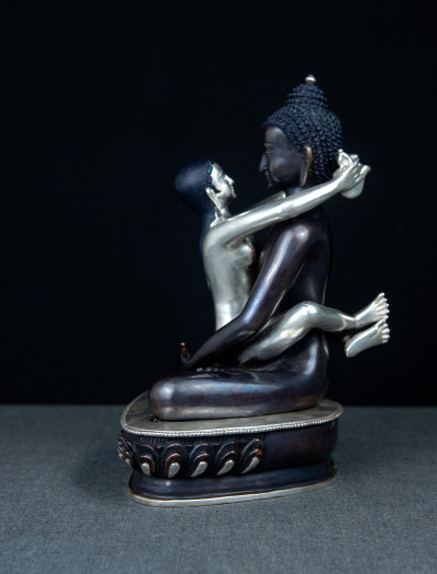 Samantabhadra- 8 inch Part-silver antique 