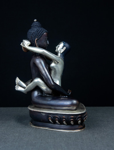 Samantabhadra- 8 inch Part-silver antique 