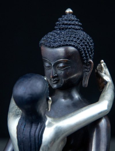 Samantabhadra- 8 inch Part-silver antique 