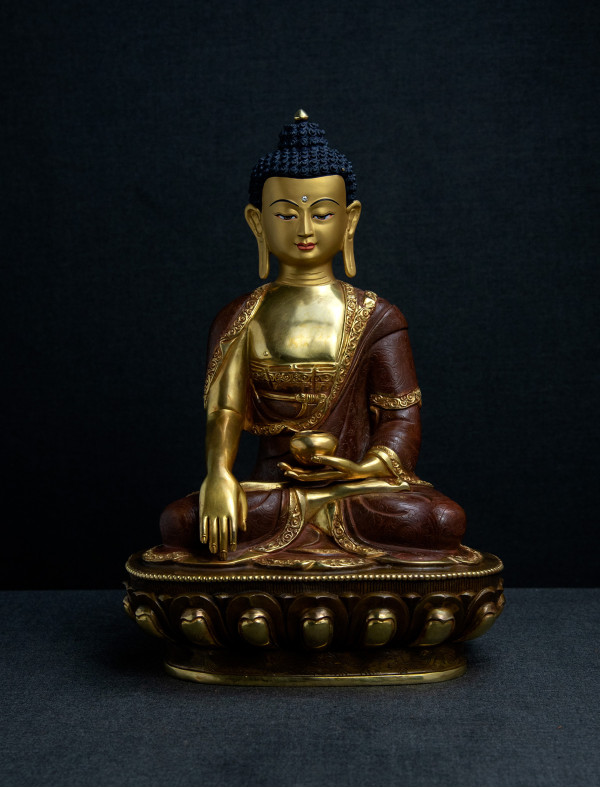 Shakyamuni Buddha- 12 inch 24k Part-gold antique (1)