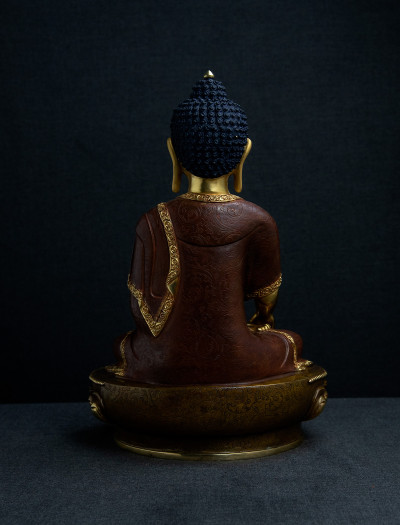 Shakyamuni Buddha- 12 inch 24k Part-gold antique (1)