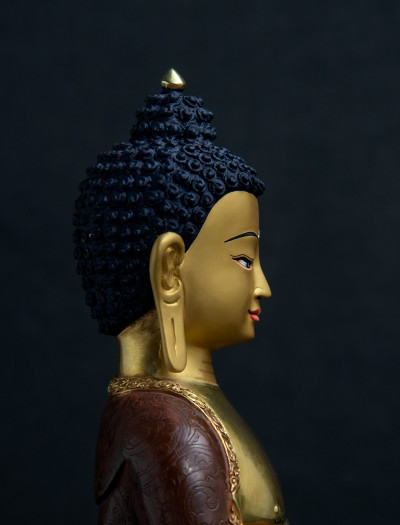 Shakyamuni Buddha- 12 inch 24k Part-gold antique (1)