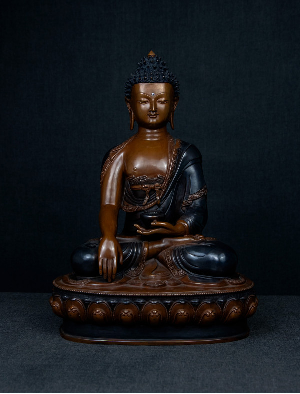 Shakyamuni Buddha- 12 inch Copper Two-toned antique (2.2)