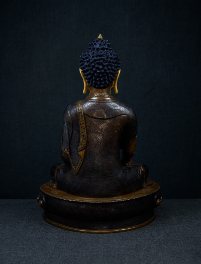 Shakyamuni Buddha- 12 inch 24k Part-gold antique (2.1)