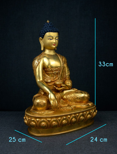 Shakyamuni Buddha- 12 inch 24k Full-gold antique (2.3)