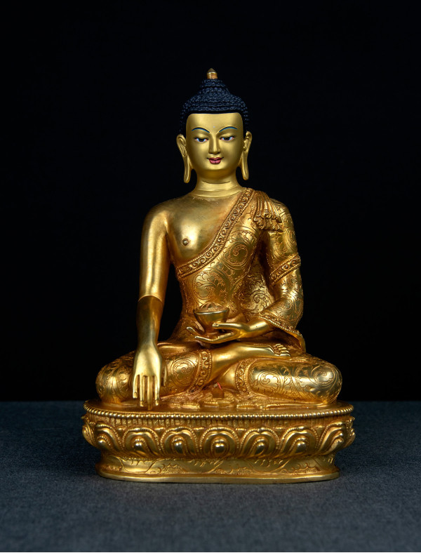 Shakyamuni Buddha- 8 inch 24k Full-gold antique (2)