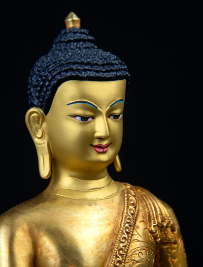 Shakyamuni Buddha- 8 inch 24k Full-gold antique (2)