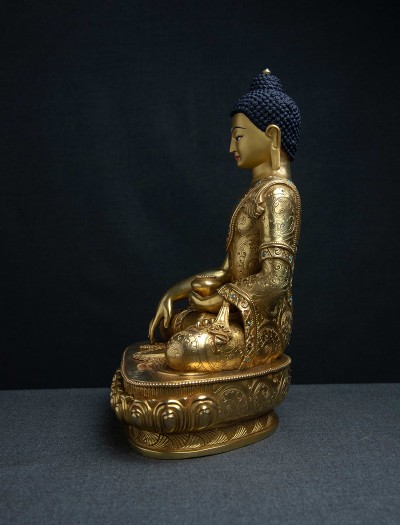 Shakyamuni Buddha- 12 inch 24k Full-gold antique
