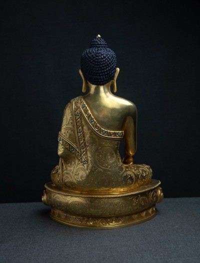 Shakyamuni Buddha- 12 inch 24k Full-gold antique