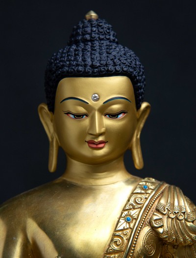 Shakyamuni Buddha- 12 inch 24k Full-gold antique